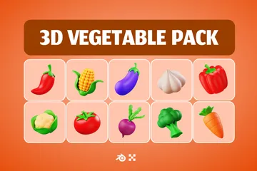 Vegetable 3D Icon Pack