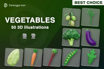 Vegetable 3D Icon Pack