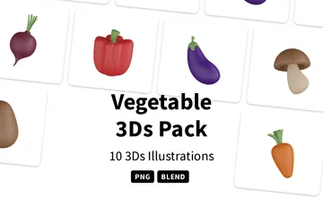 Vegetable 3D Icon Pack