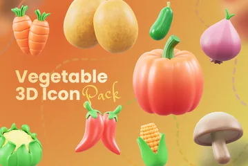 Vegetable 3D Icon Pack