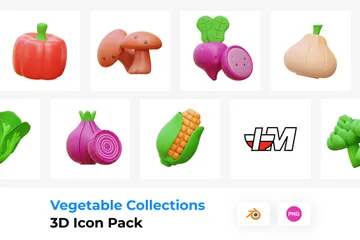 Vegetables 3D Icon Pack