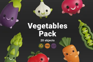 Vegetables 3D Icon Pack