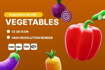 VEGETABLES 3D Icon Pack