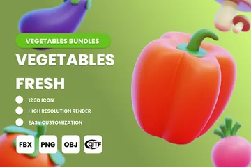 VEGETABLES 3D Icon Pack