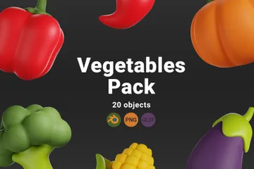 Vegetais Pacote de Icon 3D