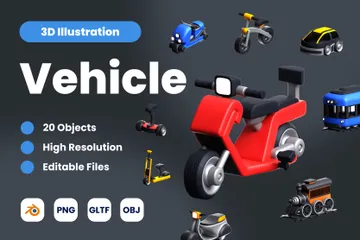 Vehicle 3D Icon Pack