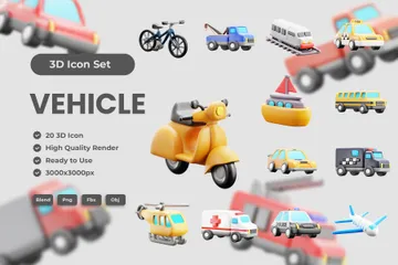 Vehicle 3D Icon Pack