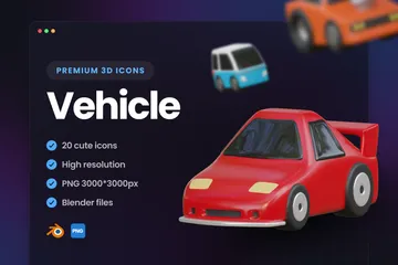 Vehicle 3D Icon Pack