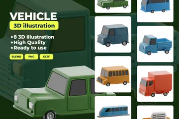 Vehicle 3D Icon Pack