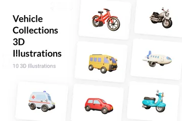 Vehicle Collections 3D Illustration Pack