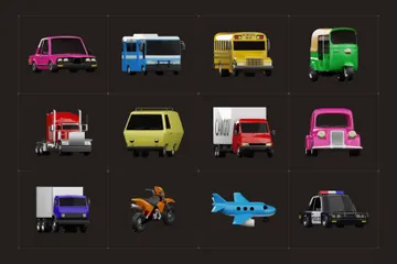 Vehicle Models 3D Icon Pack