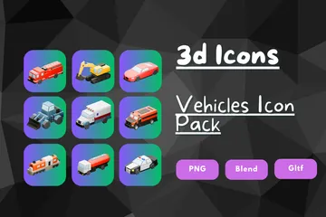 Vehicles 3D Icon Pack