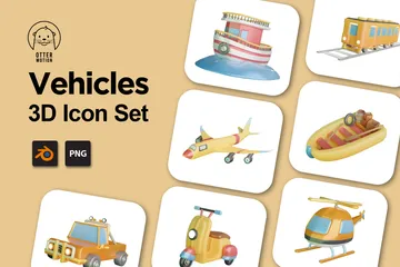 VEHICLES 3D Icon Pack