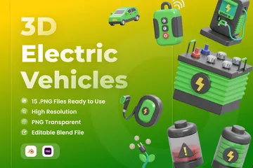 Véhicules électriques Pack 3D Icon