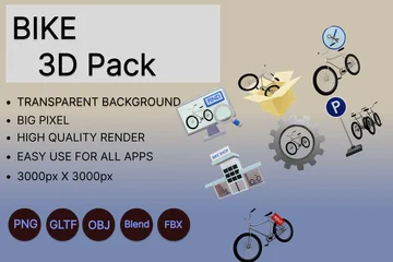 Vélo Pack 3D Icon