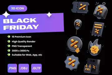 Vendredi noir Pack 3D Icon