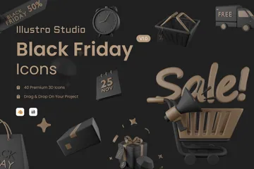 Vendredi noir Pack 3D Icon