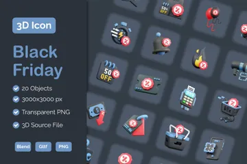 Vendredi noir Pack 3D Icon