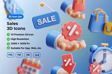 Ventas Paquete de Icon 3D