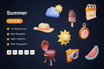 Verano Paquete de Icon 3D