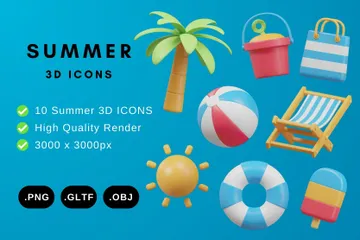 Verano Paquete de Icon 3D