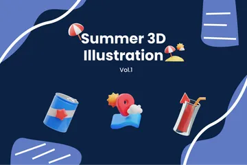 Verano Vol 1 Paquete de Illustration 3D