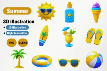 Verão Pacote de Icon 3D