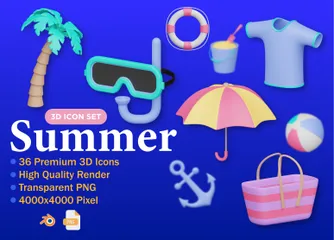 Verão Pacote de Icon 3D