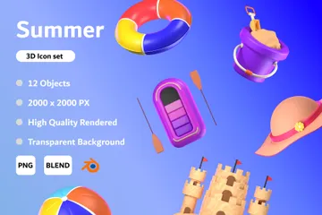 Verão Pacote de Icon 3D