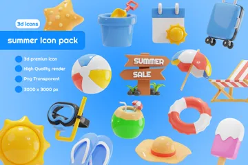 Verão Pacote de Icon 3D