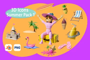 Verão Pacote de Icon 3D