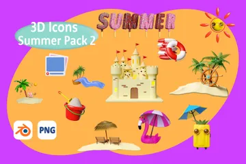 Verão Pacote de Icon 3D