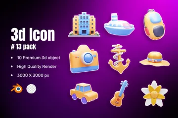 Verão Pacote de Icon 3D