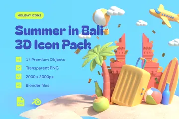 Verão em Bali 3D Icon Pack