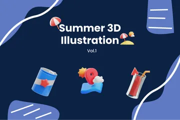 Verão Vol 1 Pacote de Illustration 3D