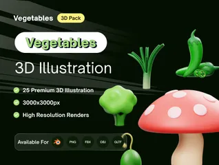 Verduras Paquete de Icon 3D