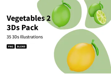 Verduras 2 Paquete de Icon 3D