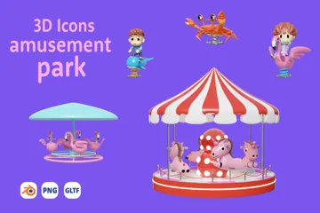 Freizeitpark 3D Illustration Pack