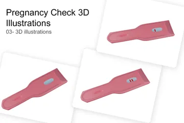 Verificação de gravidez Pacote de Illustration 3D