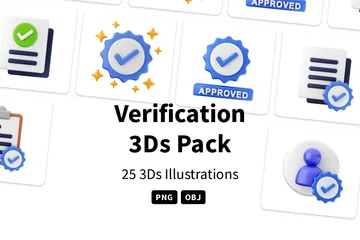 Verification 3D Icon Pack