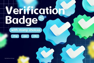Verification Badge 3D Icon Pack