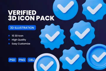 Verified 3D Icon Pack