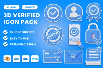 Verified 3D Icon Pack