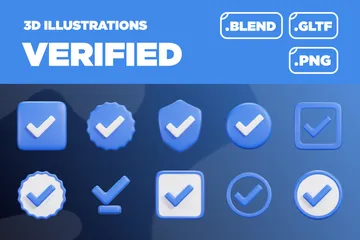 Verifiziert 3D Icon Pack