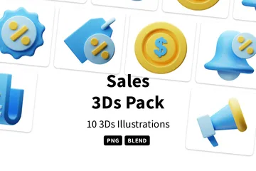 Verkäufe 3D Icon Pack