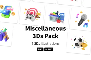 Verschiedenes 3D Illustration Pack