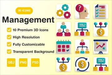 Management 3D Icon Pack