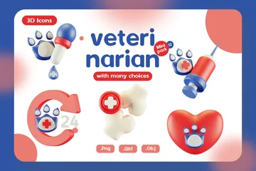 Veterinarian 3D Icon Pack