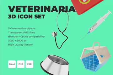 Veterinarian 3D Icon Pack