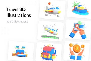 Viagem Pacote de Illustration 3D